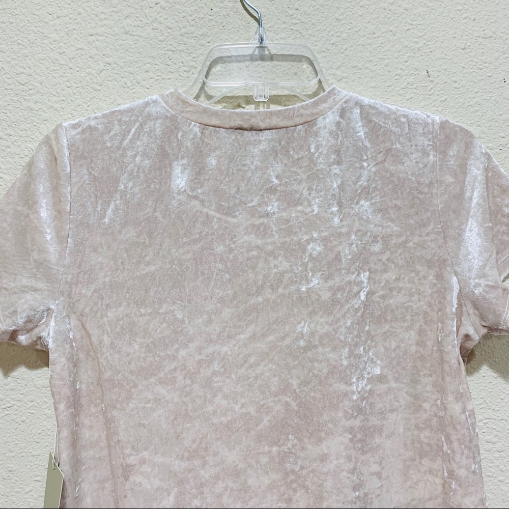 Soft Short Sleeve Velvet Crop Top (NWT) - Picture 6 of 8